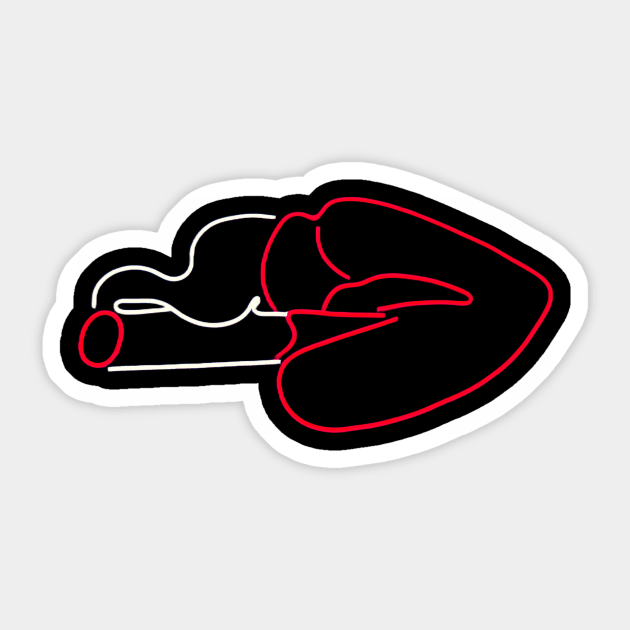 Lips Neon Sign Sticker by Unique shirts and hoodies